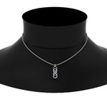 Load image into Gallery viewer, vertical-infinity-double-knot-diamond-pendant-in-FDPD11290-NL-WG