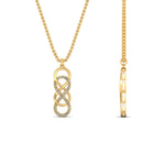 Load image into Gallery viewer, vertical-infinity-double-knot-diamond-pendant-in-FDPD11290-NL-YG