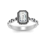 Load image into Gallery viewer, vine-emerald-cut-halo-black-diamond-engagement-ring-in-white-gold-FD9126EMRGBLACKANGEL5-NL-WG_e7cf65ab-369f-41dd-b533-1a3209a72608?v=1757924901