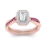Load image into Gallery viewer, vine-emerald-cut-halo-diamond-engagement-ring-with-pink-sapphire-in-rose-gold-FD9212EMRGSADRPI-NL-RG.jpg