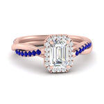 Load image into Gallery viewer, vine-emerald-cut-halo-diamond-engagement-ring-with-sapphire-in-rose-gold-FD9212EMRGSABL-NL-RG.jpg