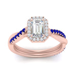 Load image into Gallery viewer, vine-emerald-cut-halo-diamond-engagement-ring-with-sapphire-in-rose-gold-FD9212EMRGSABL-NL-RG.jpg