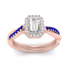 Load image into Gallery viewer, vine-emerald-cut-halo-diamond-engagement-ring-with-sapphire-in-rose-gold-FD9212EMRGSABL-NL-RG.jpg