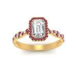 Load image into Gallery viewer, vine-emerald-cut-halo-pink-sapphire-engagement-ring-in-yellow-gold-FD9126EMRGSADRPIANGEL5-NL-YG_08c0d540-5c1e-40b7-8263-8f546cf9ac75?v=1757924901