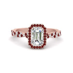 Load image into Gallery viewer, vine-emerald-cut-halo-ruby-engagement-ring-in-rose-gold-FD9126EMRGRUDR-NL-RG_f4b149f9-27c7-4e53-9002-96167cabb9b2?v=1757924901