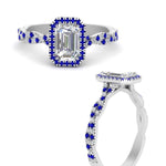 Load image into Gallery viewer, vine-emerald-cut-halo-sapphire-engagement-ring-in-white-gold-FD9126EMRGSABLANGEL3-NL-WG_59c34b36-6eea-488f-856d-ba3a9e53a493?v=1757924901
