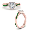 Load image into Gallery viewer, vine-heart-halo-diamond-engagement-ring-with-emerald-in-rose-gold-FD9212HTRGEMGR-NL-RG.jpg