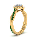 Load image into Gallery viewer, vine-heart-halo-diamond-engagement-ring-with-emerald-in-yellow-gold-FD9212HTRGEMGRANGLE3-NL-YG.jpg