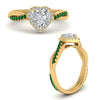Load image into Gallery viewer, vine-heart-halo-diamond-engagement-ring-with-emerald-in-yellow-gold-FD9212HTRGEMGRANGLE3-NL-YG.jpg