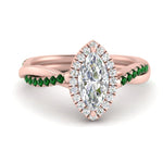 Load image into Gallery viewer, vine-marquise-halo-diamond-engagement-ring-with-emerald-in-rose-gold-FD9212MQRGEMGR-NL-RG.jpg