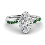 Load image into Gallery viewer, vine-marquise-halo-diamond-engagement-ring-with-emerald-in-white-gold-FD9212MQRGEMGR-NL-WG.jpg