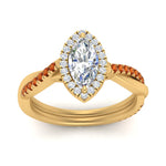 Load image into Gallery viewer, vine-marquise-halo-diamond-engagement-ring-with-orange-sapphire-in-yellow-gold-FD9212MQRGSAOR-NL-YG.jpg