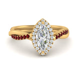 Load image into Gallery viewer, vine-marquise-halo-diamond-engagement-ring-with-ruby-in-yellow-gold-FD9212MQRGRUDR-NL-YG.jpg