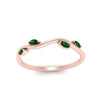 Load image into Gallery viewer, vine-marquise-simple-emerald-wedding-band-in-rose-gold-FDENR3211BGEMGRANGLE3-NL-RG