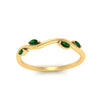 Load image into Gallery viewer, vine-marquise-simple-emerald-wedding-band-in-yellow-gold-FDENR3211BGEMGRANGLE3-NL-YG