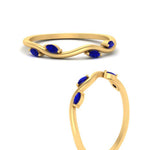 Load image into Gallery viewer, vine-marquise-simple-sapphire-wedding-band-in-18k-yellow-gold-fdenr3211b-fancy-1-yg