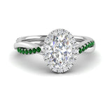 Load image into Gallery viewer, vine-oval-halo-diamond-engagement-ring-with-emerald-in-white-gold-FD9212OVRGEMGR-NL-WG.jpg
