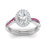 Load image into Gallery viewer, vine-oval-halo-diamond-engagement-ring-with-pink-sapphire-in-white-gold-FD9212OVRGSADRPI-NL-WG.jpg