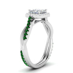 Load image into Gallery viewer, vine-princess-cut-halo-diamond-engagement-ring-with-emerald-in-white-gold-FD9212PRRGEMGR-NL-WG.jpg