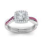 Load image into Gallery viewer, vine-princess-cut-halo-diamond-engagement-ring-with-pink-sapphire-in-white-gold-FD9212PRRGSADRPI-NL-WG.jpg