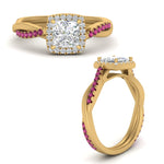 Load image into Gallery viewer, vine-princess-cut-halo-diamond-engagement-ring-with-pink-sapphire-in-yellow-gold-FD9212PRRGSADRPI-NL-YG.jpg