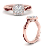 Load image into Gallery viewer, vine-princess-cut-halo-diamond-engagement-ring-with-ruby-in-rose-gold-FD9212PRRGRUDR-NL-RG.jpg