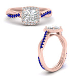 Load image into Gallery viewer, vine-princess-cut-halo-diamond-engagement-ring-with-sapphire-in-rose-gold-FD9212PRRGSABL-NL-RG.jpg