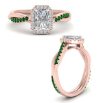 Load image into Gallery viewer, vine-radiant-halo-diamond-engagement-ring-with-emerald-in-rose-gold-FD9212RARGEMGR-NL-RG.jpg