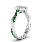 Load image into Gallery viewer, vine-radiant-halo-diamond-engagement-ring-with-emerald-in-white-gold-FD9212RARGEMGR-NL-WG.jpg