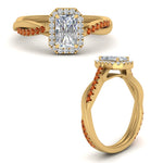 Load image into Gallery viewer, vine-radiant-halo-diamond-engagement-ring-with-orange-sapphire-in-yellow-gold-FD9212RARGSAOR-NL-YG.jpg