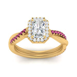 Load image into Gallery viewer, vine-radiant-halo-diamond-engagement-ring-with-pink-sapphire-in-yellow-gold-FD9212RARGSADRPI-NL-YG.jpg