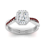 Load image into Gallery viewer, vine-radiant-halo-diamond-engagement-ring-with-ruby-in-white-gold-FD9212RARGRUDR-NL-WG.jpg