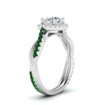 Load image into Gallery viewer, vine-round-halo-diamond-engagement-ring-with-emerald-in-white-gold-FD9212RORGEMGR-NL-WG.jpg