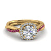 Load image into Gallery viewer, vine-round-halo-diamond-engagement-ring-with-pink-sapphire-in-yellow-gold-FD9212RORGSADRPI-NL-YG.jpg