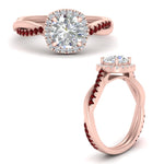 Load image into Gallery viewer, vine-round-halo-diamond-engagement-ring-with-ruby-in-rose-gold-FD9212RORGRUDR-NL-RG.jpg
