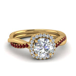 Load image into Gallery viewer, vine-round-halo-diamond-engagement-ring-with-ruby-in-yellow-gold-FD9212RORGRUDR-NL-YG.jpg