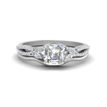 Load image into Gallery viewer, vine-split-band-asscher-cut-diamond-wedding-set-in-white-gold-FDENR3211ASANGLE3-NL-WG