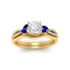 Load image into Gallery viewer, vine-split-band-cushion-cut-diamond-wedding-set-with-sapphire-in-yellow-gold-FDENR3211CUGSABLANGLE3-NL-YG.jpg