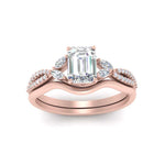 Load image into Gallery viewer, vine-split-band-emerald-cut-diamond-wedding-set-in-rose-gold-FDENR3211EMANGLE3-NL-RG.jpg