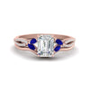 Load image into Gallery viewer, vine-split-band-emerald-cut-diamond-wedding-set-with-sapphire-in-rose-gold-FDENR3211EMGSABLANGLE3-NL-RG.jpg