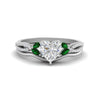 Load image into Gallery viewer, vine-split-band-heart-shaped-diamond-wedding-set-with-emerald-in-white-gold-FDENR3211HTGEMGRANGLE3-NL-WG.jpg