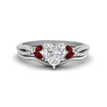 Load image into Gallery viewer, vine-split-band-heart-shaped-diamond-wedding-set-with-ruby-in-white-gold-FDENR3211HTGRUDRANGLE3-NL-WG.jpg
