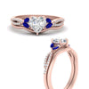 Load image into Gallery viewer, vine-split-band-heart-shaped-diamond-wedding-set-with-sapphire-in-rose-gold-FDENR3211HTGSABLANGLE3-NL-RG.jpg