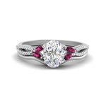 Load image into Gallery viewer, vine-split-band-oval-shaped-diamond-wedding-set-with-pink-sapphire-in-white-gold-FDENR3211OVGSADRPIANGLE3-NL-WG.jpg