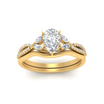 Load image into Gallery viewer, vine-split-band-pear-shaped-diamond-wedding-set-in-yellow-gold-FDENR3211PEANGLE3-NL-YG.jpg