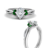 Load image into Gallery viewer, vine-split-band-pear-shaped-diamond-wedding-set-with-emerald-in-white-gold-FDENR3211PEGEMGRANGLE3-NL-WG.jpg