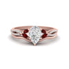 Load image into Gallery viewer, vine-split-band-pear-shaped-diamond-wedding-set-with-ruby-in-rose-gold-FDENR3211PEGRUDRANGLE3-NL-RG.jpg