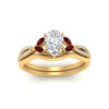 Load image into Gallery viewer, vine-split-band-pear-shaped-diamond-wedding-set-with-ruby-in-yellow-gold-FDENR3211PEGRUDRANGLE3-NL-YG.jpg