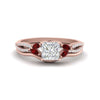 Load image into Gallery viewer, vine-split-band-princess-cut-diamond-wedding-set-with-ruby-in-rose-gold-FDENR3211PRGRUDRANGLE3-NL-RG