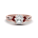 Load image into Gallery viewer, vine-split-band-radiant-cut-diamond-wedding-set-with-ruby-in-rose-gold-FDENR3211RAGRUDRANGLE3-NL-RG.jpg